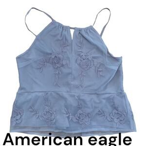 American Eagle womens medium new purple crop top tank fairy